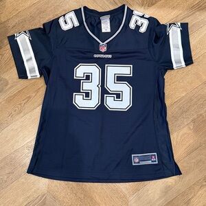 Signed Dallas Cowboys Frazier Jersey Womens Size M NFL Football Reebok #35